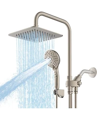 Cyqbd 8" Dual Shower Head Rainfall Handheld 6 Spray Angle Adjustable Pause Height
