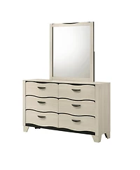 Kings Brand Furniture Engineered Wood and Contemporary Design Brielle 6-Drawer Dresser with Mirror