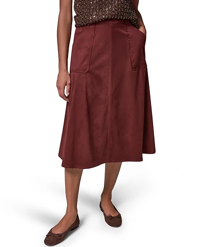 Donna Karan Weekend Women's Microsuede A-Line Midi Skirt