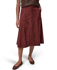 Donna Karan Weekend Women's Microsuede A-Line Midi Skirt