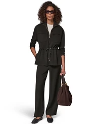 Donna Karan Weekend Women's Jet Setter Utility Lightweight Mock Neck Jacket