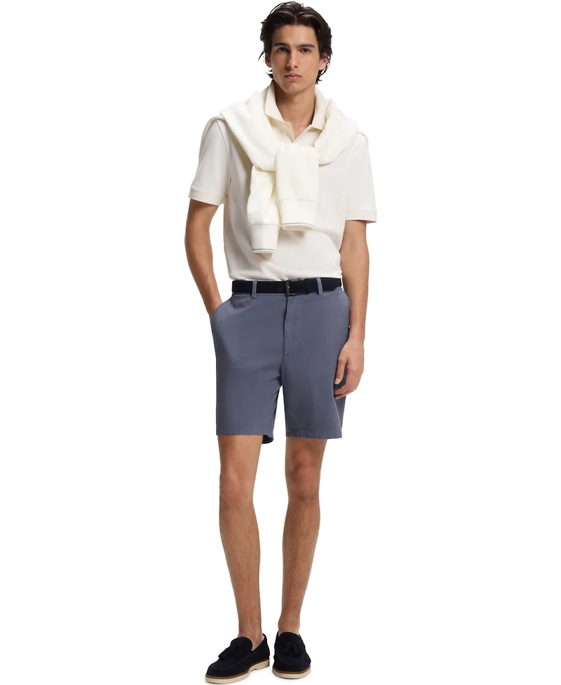 Boss by Hugo Men's Stretch-Cotton Twill Modern-Fit Shorts, 8" Inseam