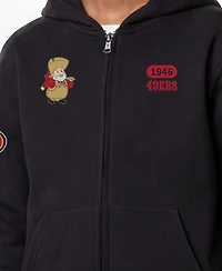 Champion Big Boys and Girls Black San Francisco 49ers Disney X Full-Zip Hoodie