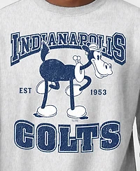 Champion Men's Silver Indianapolis Colts Disney X Reverse Weave Fleece Crewneck Sweatshirt
