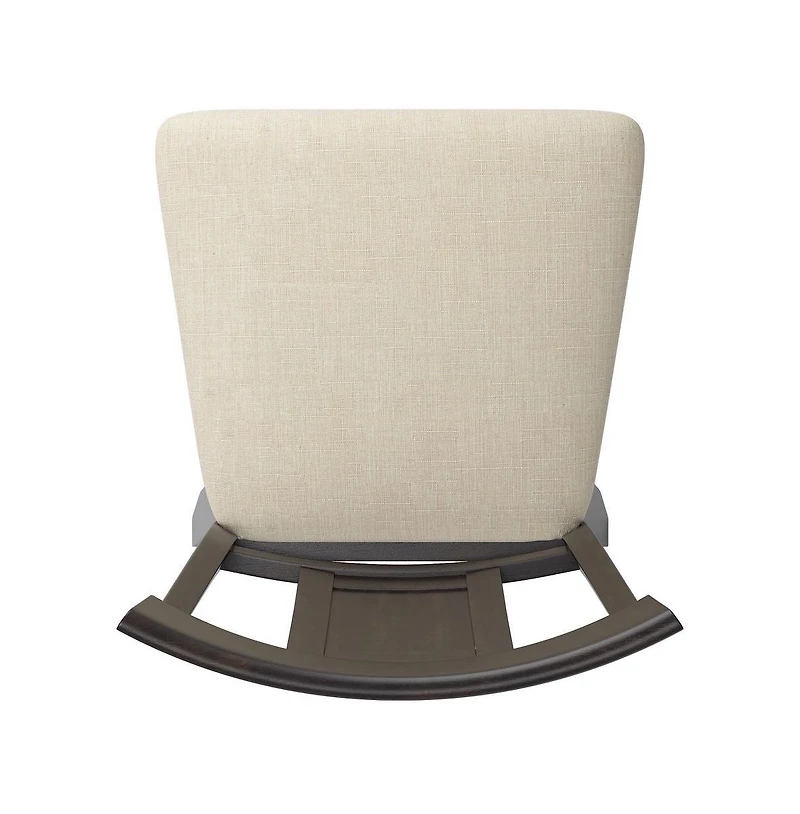 iNSPIRE Q Lea Panel Swivel Counter Stool With Linen Seat
