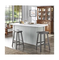 iNSPIRE Q Antique Finish Saddleback Stool