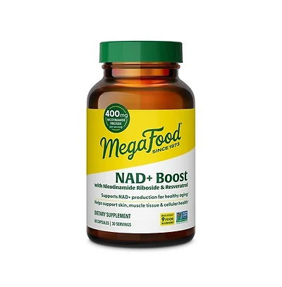 MegaFood Nad+ Boost With Nicotinamide Riboside and Resveratrol Healthy Aging 60 Capsules