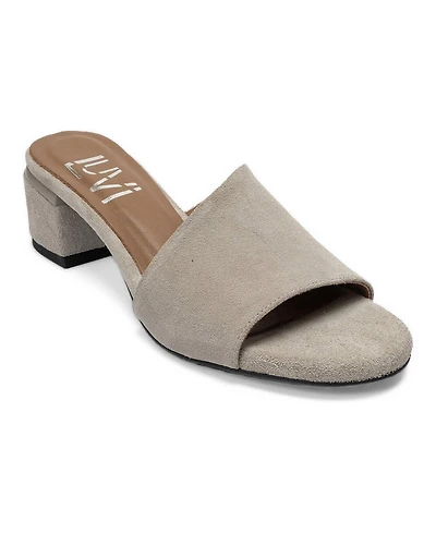 Forever and Always Shoes Women's Delavie Leather Block Heel Sandal