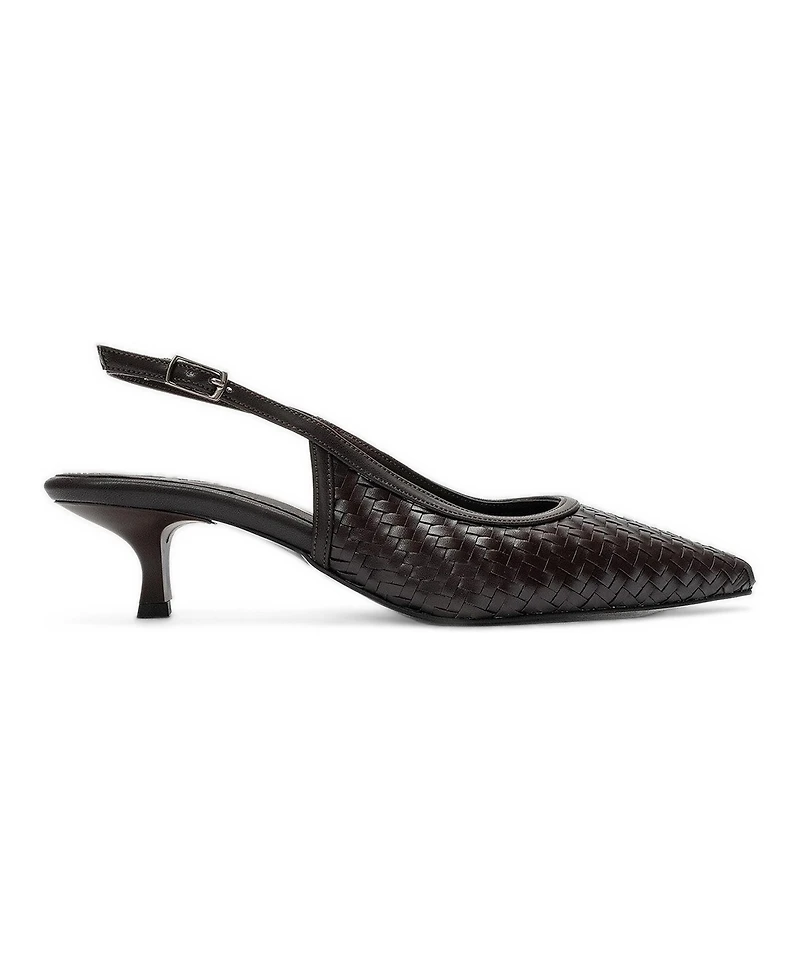 Prologue Shoes Women's Alvessia Kitten Heel Slingback Pump