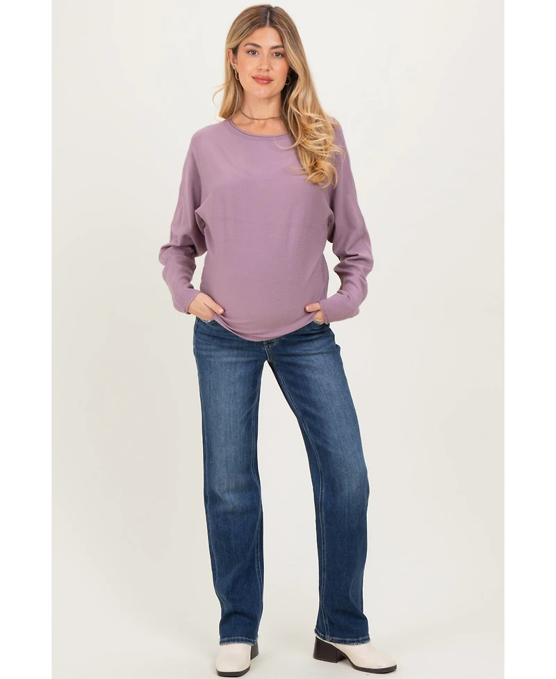 Pinkblush Maternity High-Rise Dark Wash Straight-Leg Jeans