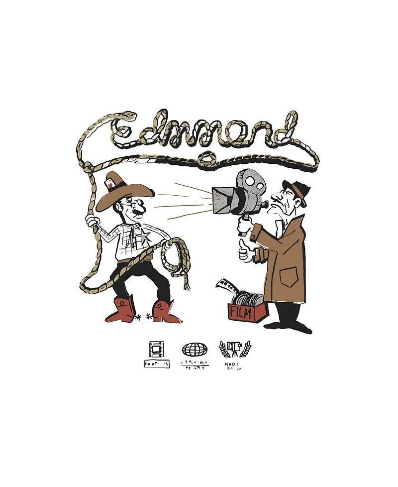 Edmmond Studios Men's Western Graphic Crew Neck T-Shirt
