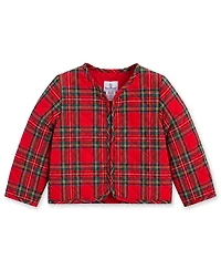 Florence Eiseman Girls' 4-16 Plaid Quilted Long-Sleeve Jacket