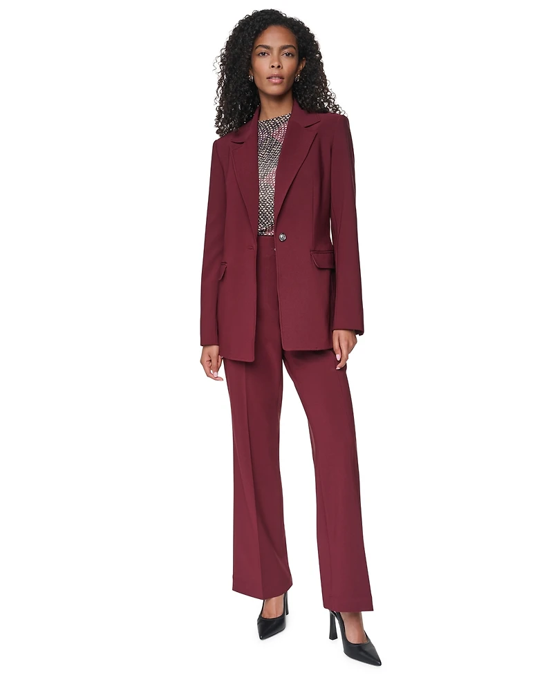 Dkny Women's Shoulder-Padded One-Button Notch-Collar Blazer