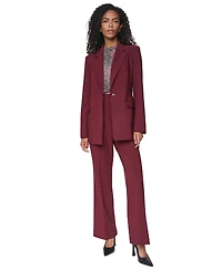 Dkny Women's Shoulder-Padded One-Button Notch-Collar Blazer
