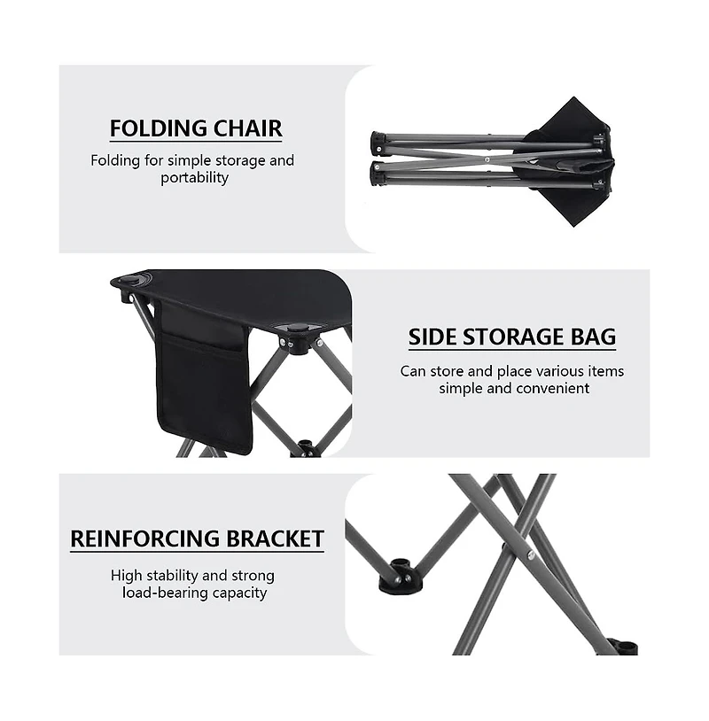 Aofar Camping Stool Folding Portable Outdoor Foot Stool