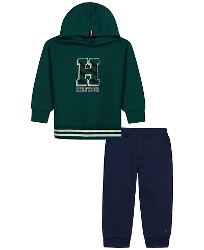 Tommy Hilfiger Toddler Boys' 2T-5T Hooded Long-Sleeve Hoodie and Joggers, 2-Piece Set