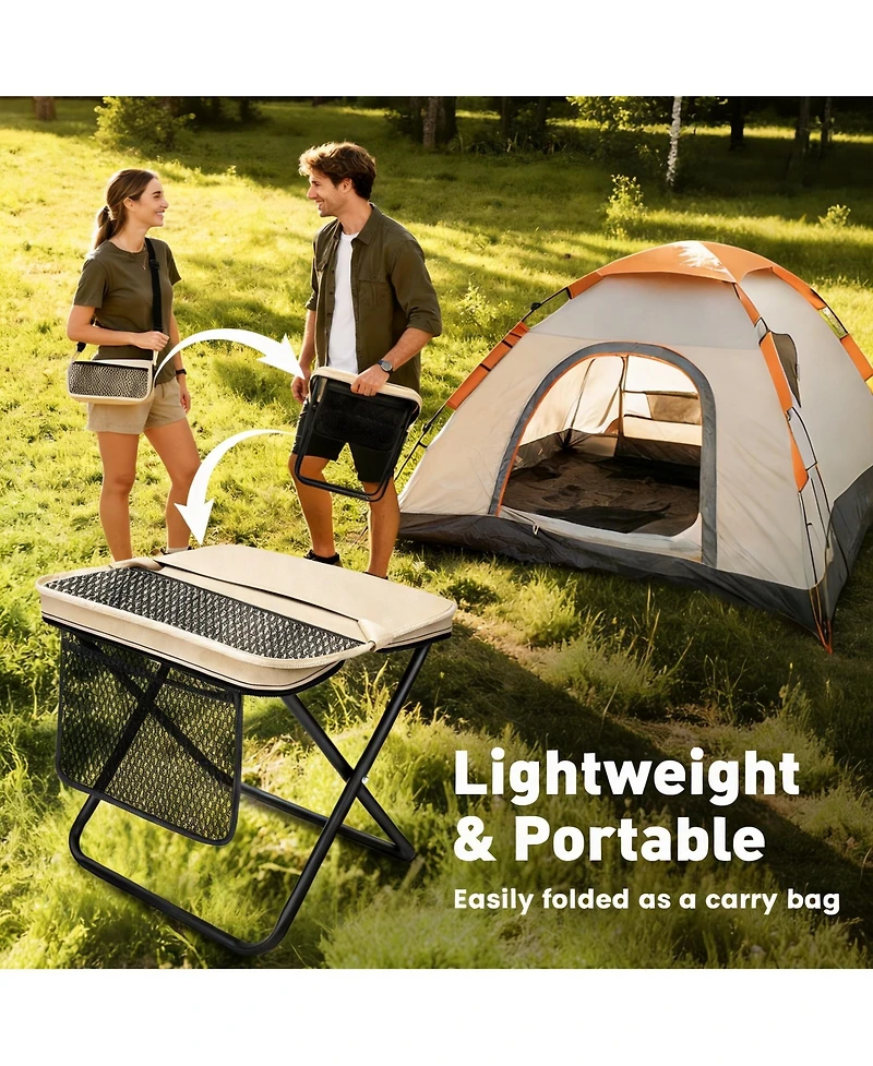 Aofar Portable Folding Stools Anti-pinch Camping Seat