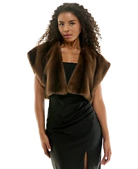 Seni & Cade Juniors' Cropped Faux-Fur Vest
