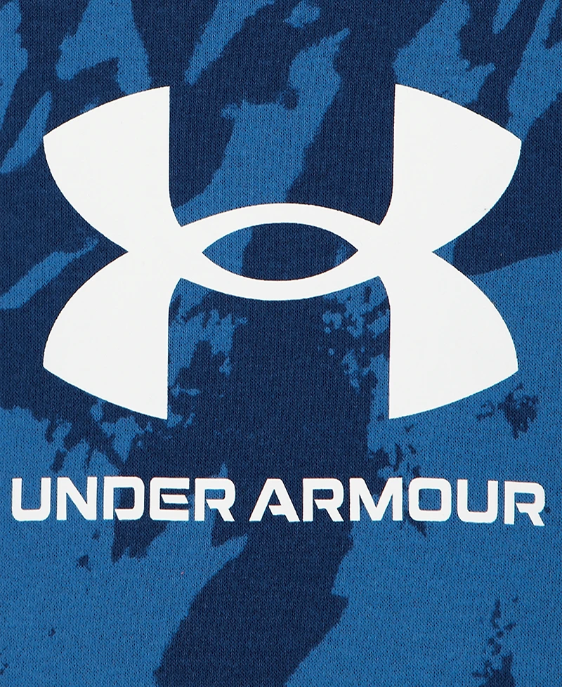 Under Armour Toddler Boys' 2T-5T Ua Rival Pattern Long-Sleeve Crewneck Fleece Sweatshirt and Joggers, 2-Piece Set