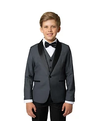 Peanut Butter Collection Boys' 4-20 Love and Angels Slim Fit Jacket, Vest, Pants, Bowtie Shirt, 5-Piece Set