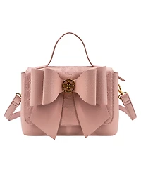 Like Dreams Noble Cross-Bow Small Embossed Satchel Handbag