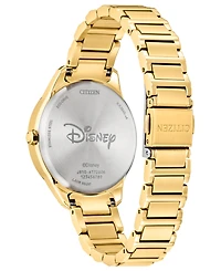 Citizen Women's Mickey Mouse Gold-Tone Stainless Steel Bracelet Watch 37mm