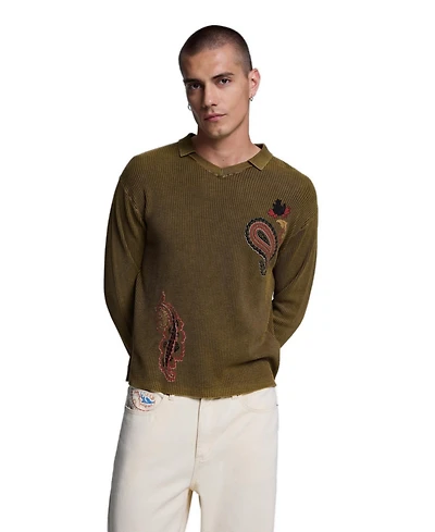 Desigual Men's Printed polo sweater