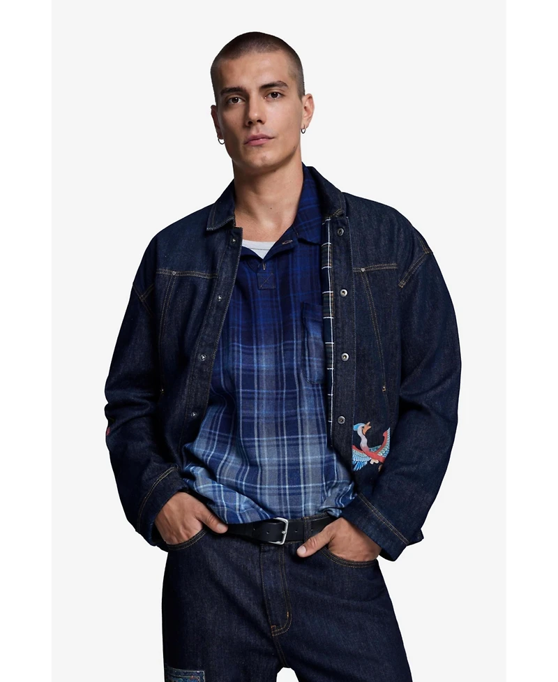 Desigual Men's Straight-Leg Figurative Embroidery Jeans