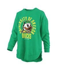 Pressbox Women's Oregon Ducks Blitz Graphic Fleece-Lined Crewneck Sweatshirt