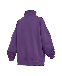 Pressbox Women's Lsu Tigers Oversized Mock Neck Sweatshirt