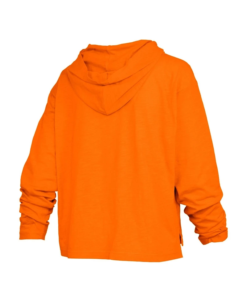 Pressbox Women's Nelson Tennessee Volunteers Hooded Slub Oversized Long-Sleeve T-Shirt