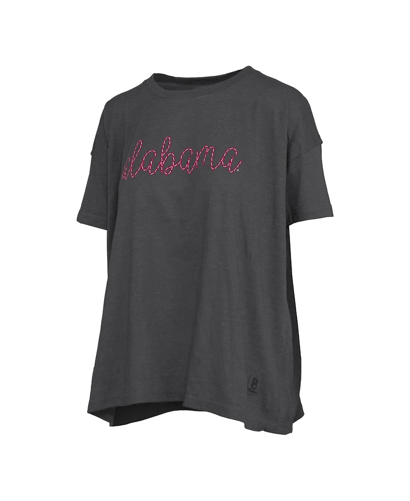 Pressbox Women's Alabama Crimson Tide Oversized Script Wordmark T-Shirt