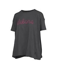 Pressbox Women's Alabama Crimson Tide Oversized Script Wordmark T-Shirt