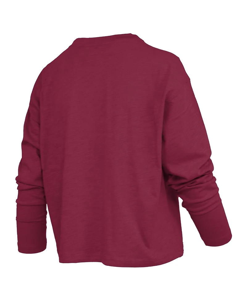Pressbox Women's Florida State Seminoles Motley Boxy Waist-Length Long-Sleeve T-Shirt