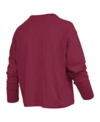 Pressbox Women's Florida State Seminoles Motley Boxy Waist-Length Long-Sleeve T-Shirt