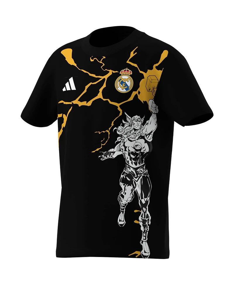 Adidas Boys' and Girls' Real Madrid Avengers Comic-Inspired Graphic T-Shirt