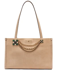 Karl Lagerfeld Paris Jade Leather Magnetic Medium Tote Handbag
