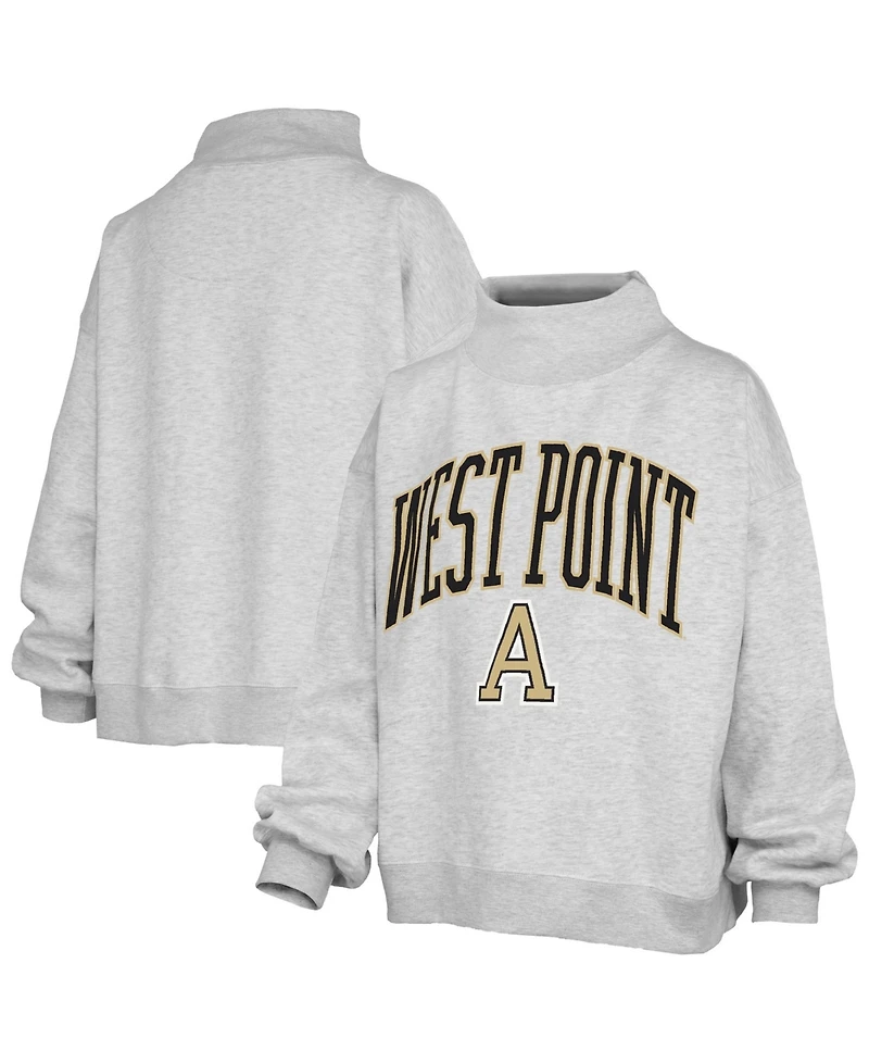 Pressbox Women's Nelson Texture Lingo Mock Neck Oversized Dropped-Shoulder Sweatshirt