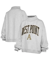 Pressbox Women's Nelson Texture Lingo Mock Neck Oversized Dropped-Shoulder Sweatshirt