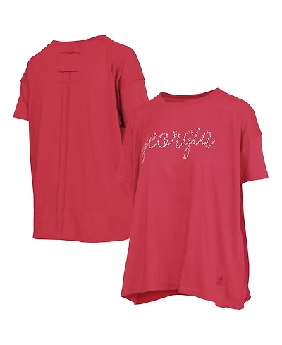 Pressbox Women's Georgia Bulldogs Oversized Script Wordmark T-Shirt