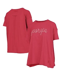 Pressbox Women's Georgia Bulldogs Oversized Script Wordmark T-Shirt