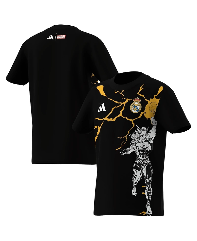Adidas Boys' and Girls' Real Madrid Avengers Comic-Inspired Graphic T-Shirt