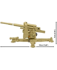Cobi Historical Collection Wwii 8.8 cm Flak 18 (Dak) Cannon 232-Piece Building Set, Ages 9+