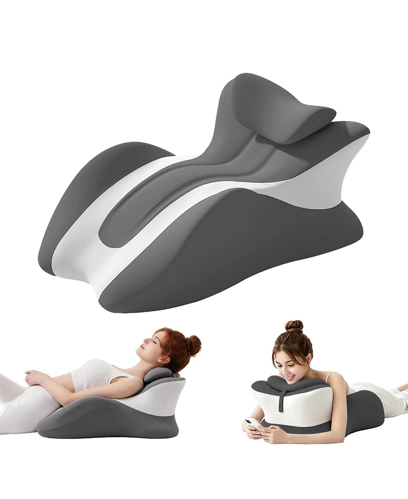 Piscifun Memory Foam Wedge Pillow 27 Degree Angled Contoured Bed Support Cushion With Removable Cover