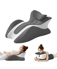 Piscifun Memory Foam Wedge Pillow 27 Degree Angled Contoured Bed Support Cushion With Removable Cover
