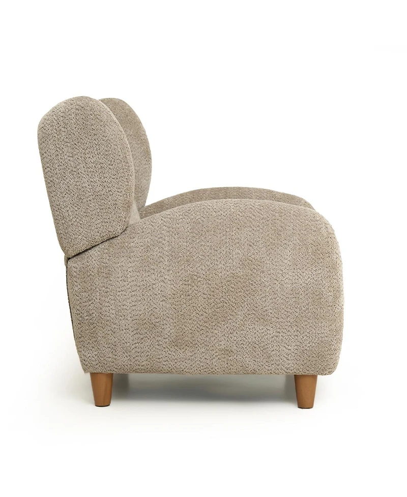 Streamdale Furniture Nordic Chenille Multifunctional Curved Backrest Sofa Chair