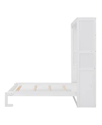 Streamdale Furniture Full Size Murphy Bed Wall Bed with Shelves