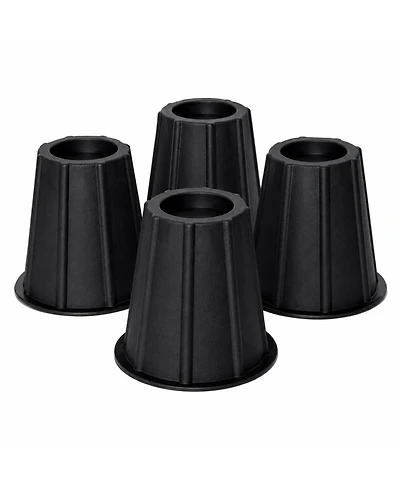 Kings Brand Furniture Heavy Duty Round Bed Risers, Set of 4, 6" Furniture Elevators for Beds, Sofas, Chairs and Desks