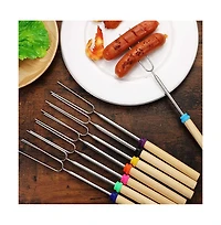 Cowin Roasting Sticks Stainless Steel Extendable 32in 12 Piece Set