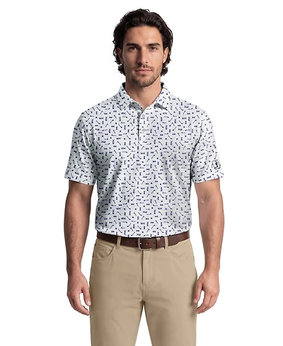 Pga Tour Men's Golf Sketchbook Print Classic-Fit Polo